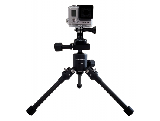 FEISOL Mini Tripod and Ball Head TT-15B with GoPro Adapter